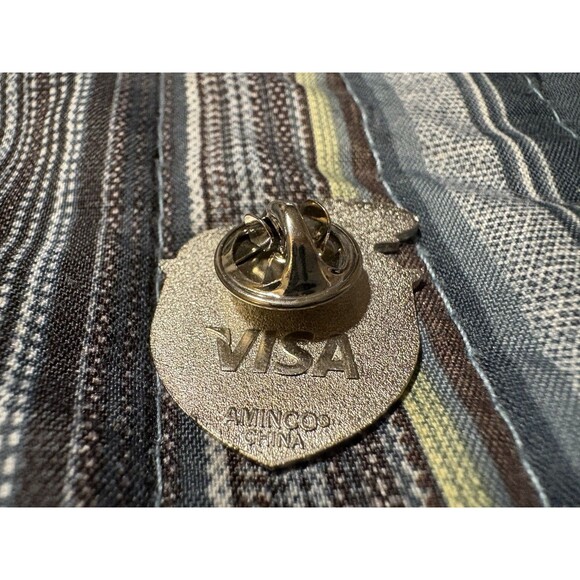 VISA Support The Journey 2006 USA Team Olympic Rings Torch Fire Enamel Lapel Pin - Picture 5 of 8